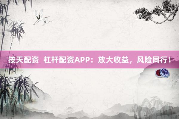 按天配资  杠杆配资APP：放大收益，风险同行！