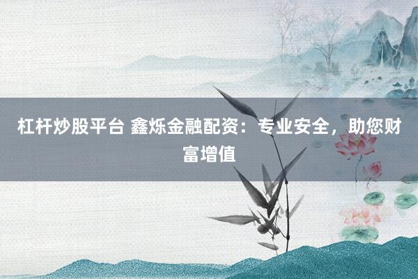 杠杆炒股平台 鑫烁金融配资:专业安全,助您财富增值