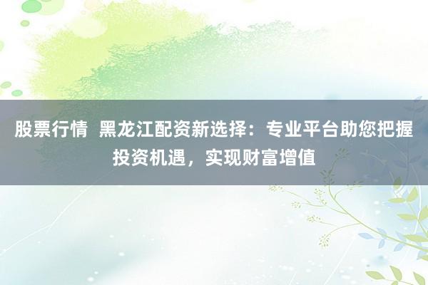 股票行情 黑龙江配资新选择:专业平台助您把握投资机遇,实现财富增值