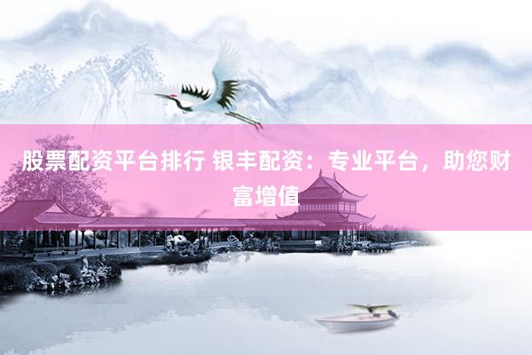 股票配资平台排行 银丰配资：专业平台，助您财富增值