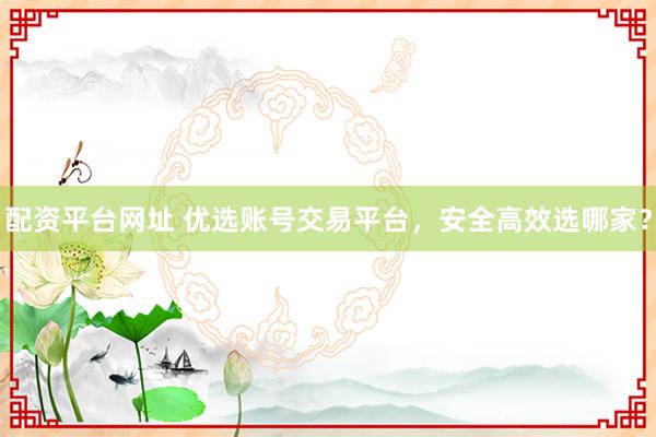 配资平台网址 优选账号交易平台，安全高效选哪家？